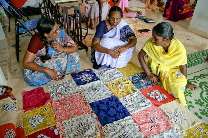 Women participating in vocational training
